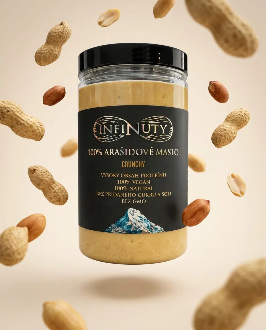 100% arašidové maslo – crunchy 1 kg